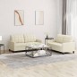 vidaXL Set di Divani 2 pz con Cuscini crema in Similpelle vidaXL Set di Divani 2 pz con Cuscini crema in Similpelle