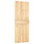vidaXL Porta Scorrevole con Set Hardware 80x210 cm Legno Massello Pino vidaXL Porta Scorrevole con Set Hardware 80x210 cm Legno Massello Pino