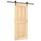 vidaXL Porta Scorrevole con Set Hardware 85x210 cm Legno Massello Pino