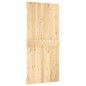 vidaXL Porta Scorrevole con Set Hardware 95x210 cm Legno Massello Pino vidaXL Porta Scorrevole con Set Hardware 95x210 cm Legno Massello Pino