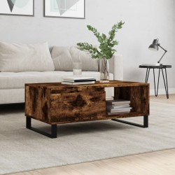 vidaXL Tavolino da Salotto Rovere Fumo 90x50x36,5 cm Legno Multistrato