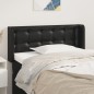 Testiera ad Orecchio Nera 83x16x78/88 cm in Similpelle Testiera ad Orecchio Nera 83x16x78/88 cm in Similpelle