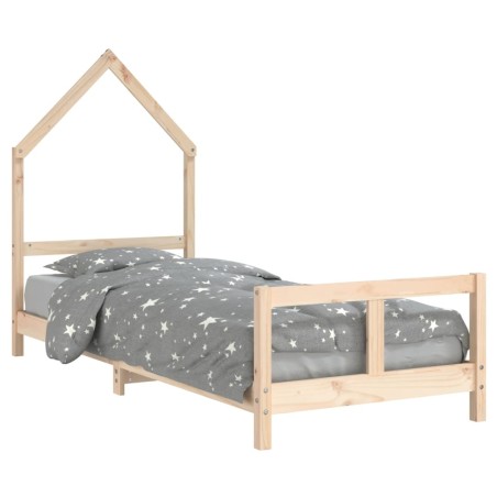 vidaXL Giroletto per Bambini 80x200 cm in Legno Massello di Pino