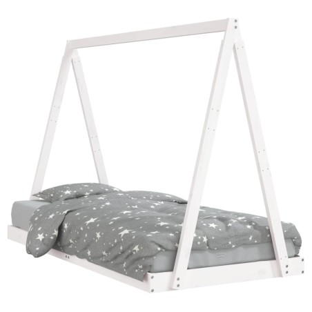 vidaXL Giroletto per Bambini Bianco 90x190cm in Legno Massello di Pino