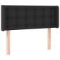 Testiera ad Orecchio Nera 83x16x78/88 cm in Similpelle Testiera ad Orecchio Nera 83x16x78/88 cm in Similpelle