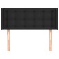 Testiera ad Orecchio Nera 83x16x78/88 cm in Similpelle Testiera ad Orecchio Nera 83x16x78/88 cm in Similpelle