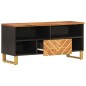 vidaXL Mobile Porta TV Marrone e Nero 100x33,5x46 cm in Legno di Mango vidaXL Mobile Porta TV Marrone e Nero 100x33,5x46 cm in Legno di Mango