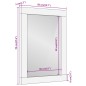vidaXL Specchio da Bagno Marrone 50x70x3 cm in Legno di Mango e Vetro vidaXL Specchio da Bagno Marrone 50x70x3 cm in Legno di Mango e Vetro