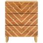 vidaXL Mobiletto Marrone e Nero 60x33,5x75 cm Legno Massello di Mango vidaXL Mobiletto Marrone e Nero 60x33,5x75 cm Legno Massello di Mango