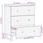 vidaXL Mobiletto Marrone e Nero 60x33,5x75 cm Legno Massello di Mango vidaXL Mobiletto Marrone e Nero 60x33,5x75 cm Legno Massello di Mango