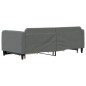 vidaXL Divano Letto Estraibile Cassetti Grigio Scuro 90x190cm Tessuto vidaXL Divano Letto Estraibile Cassetti Grigio Scuro 90x190cm Tessuto