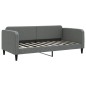 vidaXL Divano Letto Estraibile Cassetti Grigio Scuro 90x190cm Tessuto vidaXL Divano Letto Estraibile Cassetti Grigio Scuro 90x190cm Tessuto