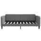 vidaXL Divano Letto Estraibile Cassetti Grigio Scuro 90x190cm Tessuto vidaXL Divano Letto Estraibile Cassetti Grigio Scuro 90x190cm Tessuto