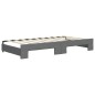 vidaXL Divano Letto Estraibile Cassetti Grigio Scuro 90x190cm Tessuto vidaXL Divano Letto Estraibile Cassetti Grigio Scuro 90x190cm Tessuto