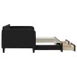 vidaXL Divano Letto Estraibile con Cassetti Nero 90x200 cm in Tessuto