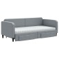 vidaXL Divano Letto Estraibile Cassetti Grigio Chiaro 90x190cm Tessuto