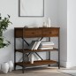 vidaXL Tavolino Consolle Rovere Marrone 75x34,5x75cm Legno Multistrato vidaXL Tavolino Consolle Rovere Marrone 75x34,5x75cm Legno Multistrato