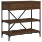vidaXL Tavolino Consolle Rovere Marrone 75x34,5x75cm Legno Multistrato vidaXL Tavolino Consolle Rovere Marrone 75x34,5x75cm Legno Multistrato