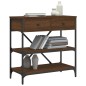 vidaXL Tavolino Consolle Rovere Marrone 75x34,5x75cm Legno Multistrato vidaXL Tavolino Consolle Rovere Marrone 75x34,5x75cm Legno Multistrato
