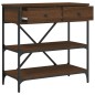 vidaXL Tavolino Consolle Rovere Marrone 75x34,5x75cm Legno Multistrato vidaXL Tavolino Consolle Rovere Marrone 75x34,5x75cm Legno Multistrato