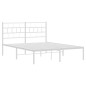 vidaXL Giroletto con Testiera Metallo Bianco 160x200 cm vidaXL Giroletto con Testiera Metallo Bianco 160x200 cm