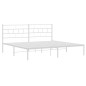 vidaXL Giroletto con Testiera Metallo Bianco 183x213 cm vidaXL Giroletto con Testiera Metallo Bianco 183x213 cm
