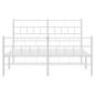 vidaXL Giroletto con Testiera e Pediera Metallo Bianco 120x200 cm