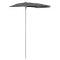 Ombrellone Semicircolare con Palo 180x90 cm Antracite Ombrellone Semicircolare con Palo 180x90 cm Antracite