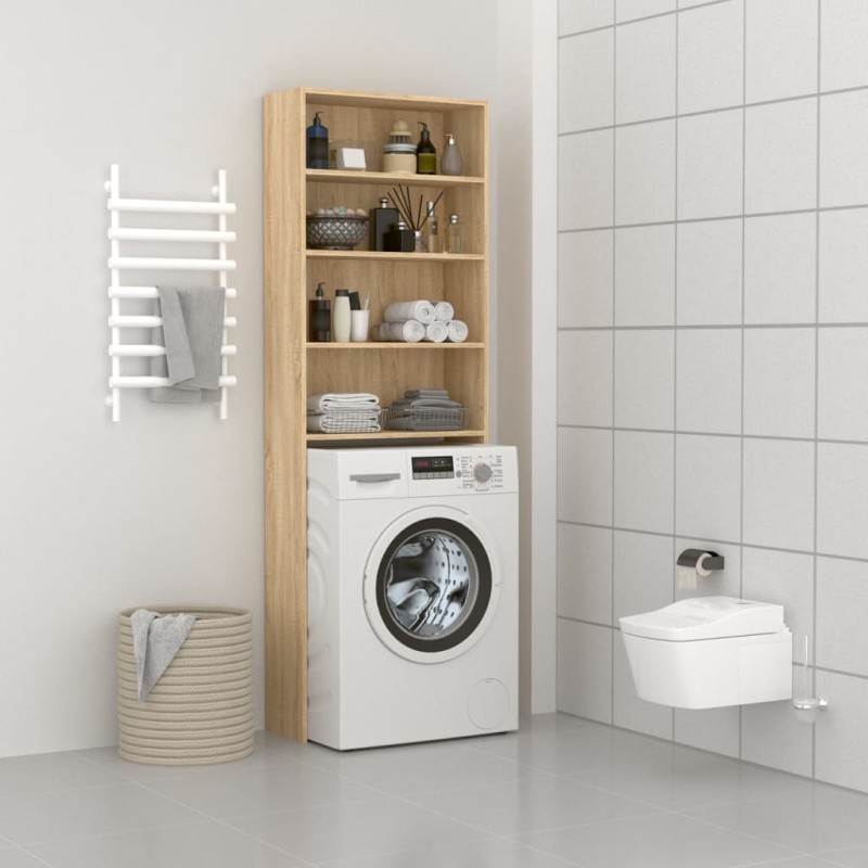 vidaXL Mobile per Lavatrice Rovere Sonoma 64x24x190 cm vidaXL Mobile per Lavatrice Rovere Sonoma 64x24x190 cm