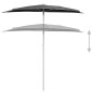 Ombrellone Semicircolare con Palo 180x90 cm Antracite Ombrellone Semicircolare con Palo 180x90 cm Antracite