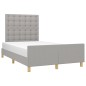 vidaXL Giroletto con Testiera Grigio Chiaro 120x200 cm in Tessuto
