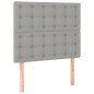 vidaXL Letto a Molle Materasso e LED Grigio Chiaro 100x200 cm Tessuto vidaXL Letto a Molle Materasso e LED Grigio Chiaro 100x200 cm Tessuto