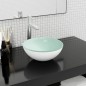 vidaXL Lavandino in Vetro Temperato 30x12 cm Bianco vidaXL Lavandino in Vetro Temperato 30x12 cm Bianco