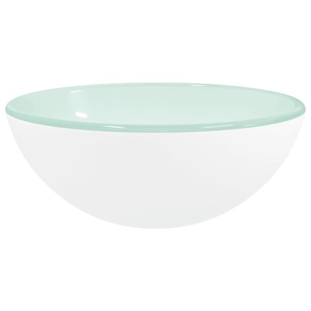 vidaXL Lavandino in Vetro Temperato 30x12 cm Bianco