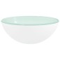 vidaXL Lavandino in Vetro Temperato 30x12 cm Bianco vidaXL Lavandino in Vetro Temperato 30x12 cm Bianco