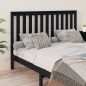 Testiera per Letto Nera 166x6x101 cm in Legno Massello di Pino Testiera per Letto Nera 166x6x101 cm in Legno Massello di Pino