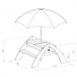 AXI Tavolo da Picnic per Bambini Delta Grigio e Bianco A031.023.00 AXI Tavolo da Picnic per Bambini Delta Grigio e Bianco A031.023.00