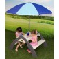 AXI Tavolo da Picnic per Bambini Kylo con Ombrellone XL Bianco Grigio AXI Tavolo da Picnic per Bambini Kylo con Ombrellone XL Bianco Grigio