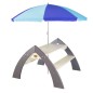 AXI Tavolo da Picnic per Bambini Kylo con Ombrellone XL Bianco Grigio AXI Tavolo da Picnic per Bambini Kylo con Ombrellone XL Bianco Grigio