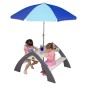 AXI Tavolo da Picnic per Bambini Kylo con Ombrellone XL Bianco Grigio AXI Tavolo da Picnic per Bambini Kylo con Ombrellone XL Bianco Grigio