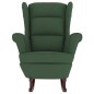 vidaXL Poltrona Dondolo Gambe Legno e Poggiapiedi Verde Scuro Velluto vidaXL Poltrona Dondolo Gambe Legno e Poggiapiedi Verde Scuro Velluto