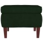 vidaXL Poltrona Dondolo Gambe Legno e Poggiapiedi Verde Scuro Velluto vidaXL Poltrona Dondolo Gambe Legno e Poggiapiedi Verde Scuro Velluto