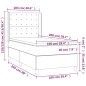 vidaXL Letto a Molle Materasso e LED Grigio Chiaro 100x200 cm Tessuto vidaXL Letto a Molle Materasso e LED Grigio Chiaro 100x200 cm Tessuto