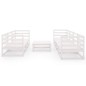 vidaXL Set Divani da Giardino 8 pz Bianco in Legno Massello di Pino vidaXL Set Divani da Giardino 8 pz Bianco in Legno Massello di Pino