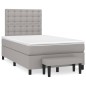 vidaXL Giroletto a Molle con Materasso Grigio Chiaro 120x200cm Tessuto