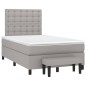 vidaXL Giroletto a Molle con Materasso Grigio Chiaro 120x200cm Tessuto