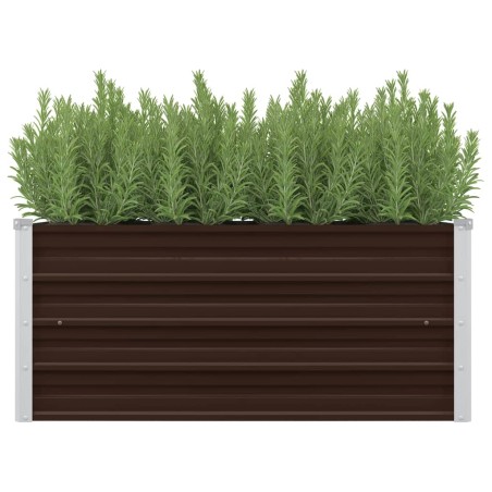 vidaXL Letto Rialzato Giardino Marrone 100x40x45 cm in Acciaio Zincato