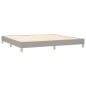 vidaXL Letto a Molle Materasso e LED Grigio Chiaro 200x200 cm Tessuto