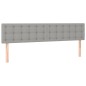 vidaXL Letto a Molle Materasso e LED Grigio Chiaro 200x200 cm Tessuto