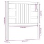 Testiera per Letto 106x4x100 cm in Legno Massello di Pino Testiera per Letto 106x4x100 cm in Legno Massello di Pino